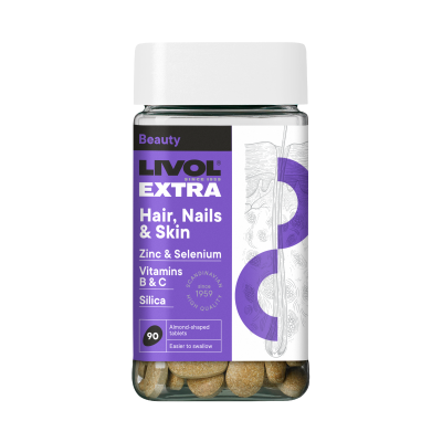 LIVOL EXTRA tabletės HAIR, NAIL, SKIN, N90
