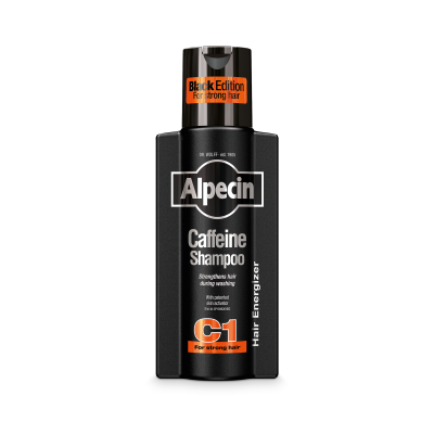 ALPECIN šampūnas su kofeinu nuo plaukų slinkimo BLACK EDITION 250 ml