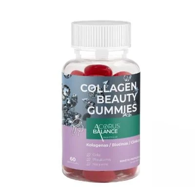 ACORUS BALANCE odai, plaukams, nagams COLLAGEN BEAUTY GUMMIES, 60 guminukų