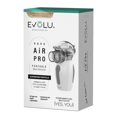EVOLU NANO AIR PRO nešiojamas inhaliatorius, purkštuvas - nebulaizeris