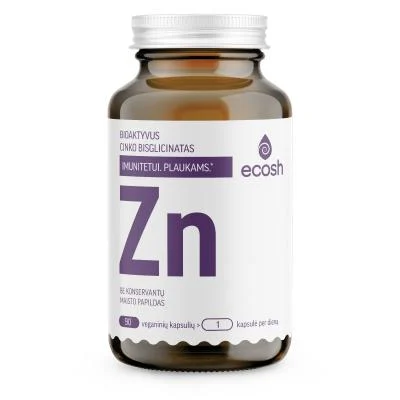 ECOSH bioaktyvus Cinkas, bisglicinatas 25mg, N90