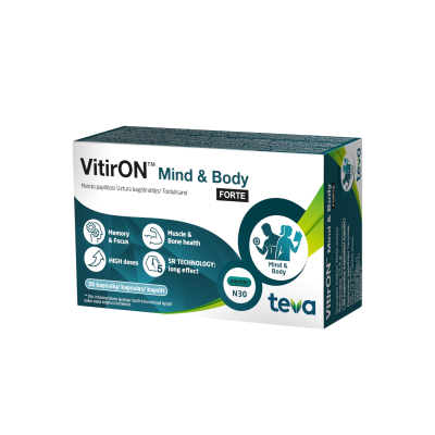 VitirON kapsulės Mind & Body FORTE N30