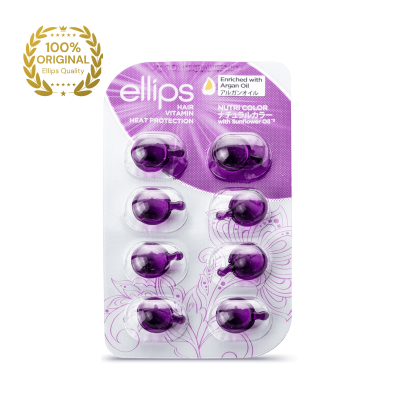 ELLIPS tepami vitaminai dažytiems plaukams NUTRI COLOR N8