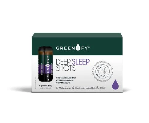 GREENIFY Deep Sleep Shots, 10 geriamų dozių po 10 ml (100ml)