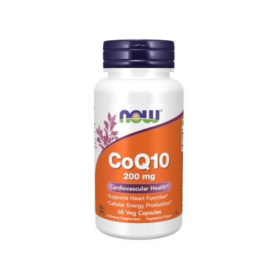 NOW CoQ10 200 mg kofermento Q10 kapsulės, N60