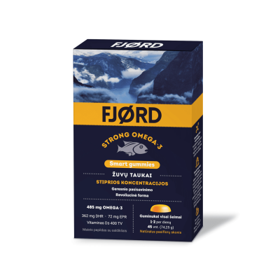 FJØRD STRONG OMEGA-3 guminukai Smart Gummies, N45