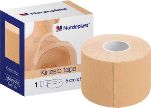 NORDEPLAST  kineziterapinis pleistras 5cmx5m kūno spalvos N1