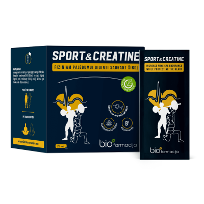 SPORT&CREATINE milteliai geriamajam tirpalui ruošti N28