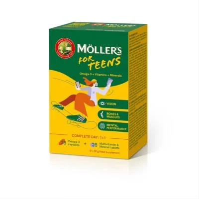 MOLLERS OMEGA-3 žuvų taukai paaugliams N28