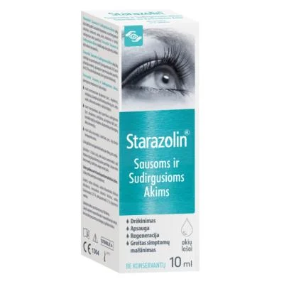 Starazolin akių lašai sausoms ir sudirgusioms akims, 10 ml