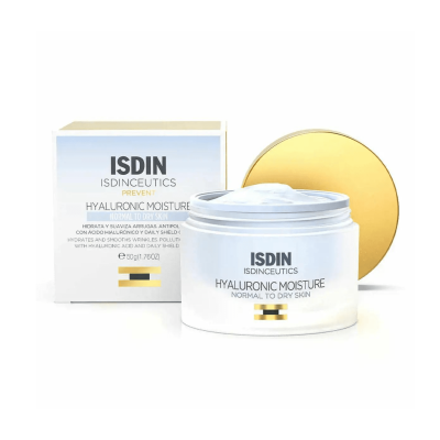 ISDIN ISDINCEUTICS HYALURONIC MOISTURE drėkinamasis veido kremas normaliai, sausai odai, 50 ml