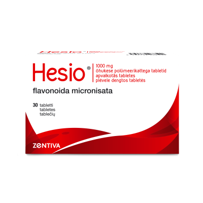 Hesio 30 plėvele dengtų tablečių, 1000 mg