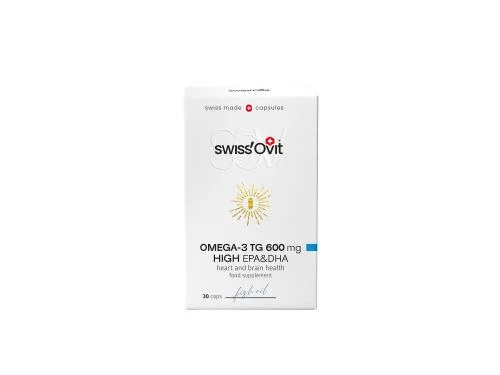 SwissOvit OMEGA-3 TG 600 mg žuvų taukai, kapsulės, N30