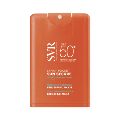 SVR SUN SECURE SPRAY POCKET SPF50+ kišeninio formato purškiama apsaugos nuo saulės, 20 ml