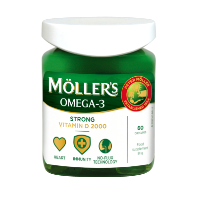 MOLLER STRONG + VITAMIN D kapsulės, N60