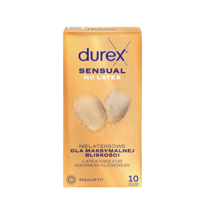 Durex Sensual No Latex prezervatyvai, 10 vnt.