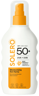 SOLERO drėkinamasis purškalas nuo saulės SPF 50+, 200 ml