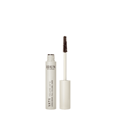 IDUN Minerals suteikiantis apimties vandeniui atsparus blakstienų tušas, rudos spalvos VATN VOLUME Nr.5018, 9 ml