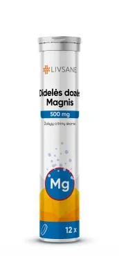 LIVSANE Didelės dozės Magnis 500 mg N12