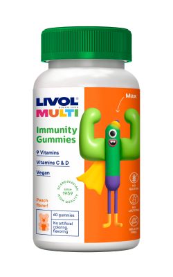LIVOL MULTI Immunity Vegan meškiukai guminukai, N60