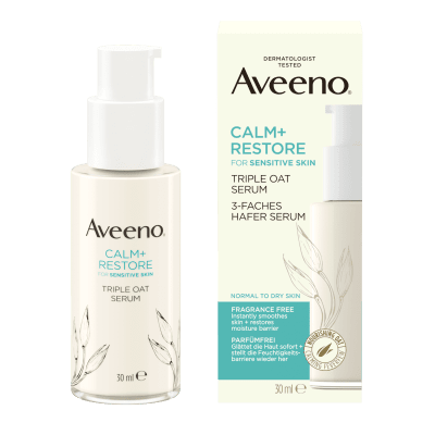 AVEENO Calm & Restore trigubo poveikio serumas su avižomis, 30ml