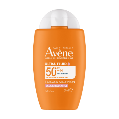 AVENE  EAU THERMALA apsauginis fluidas nuo saulės ULTRA FLUID RADIANCE SPF 50+, 50 ml 