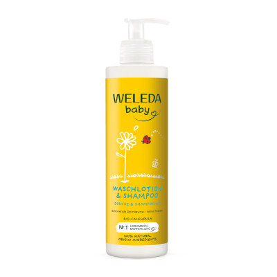 WELEDA CALENDULA BABY šampūnas ir kūno prausiklis, 400 ml