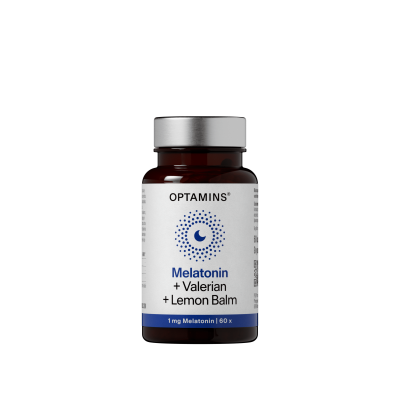 OPTAMINS MELATONIN + VALERIAN + LEMON BALM kapsulės, N60