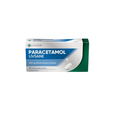 LIVSANE Paracetamol 500 mg plėvele dengtos tabletės