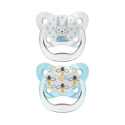 DR.BROWN'S čiulptukai PREVENT BUTTERFLY 0-6 mėn., mėlyni, 2 vnt.