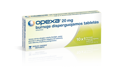 Opexa® 20 mg burnoje disperguojamos tabletės, N10