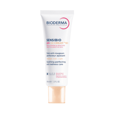 BIODERMA Sensibio AR+ CC cream SPF50+ kremas su spalva raustančiai, jautriai odai, 40 ml