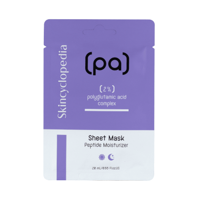 Skincyclopedia drėkinamoji lakštinė veido kaukė su poliglutamo rūgštimi, 1 vnt.