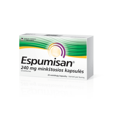 Espumisan 240 mg minkštosios kapsulės, N20
