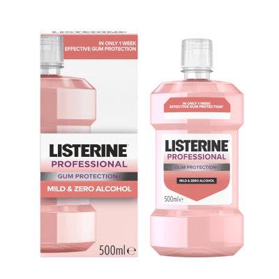 LISTERINE Professional Gum Protection+ burnos skalavimo skystis, 500 ml