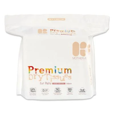 Mother-K PREMIUM klasės Sausos Servetėlės, Viskozė, 160 vnt.