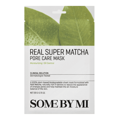 SOME BY MI Real Super Matcha Pore Care Mask veido kaukė su žaliąja arbata, 20 g