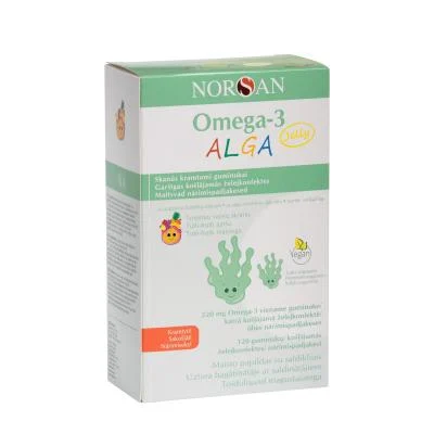NORSAN Omega-3 Alga jelly želatininės pastilės, N120