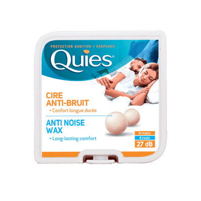 QUIES apsauginiai ausų kištukai iš vaško ir medvilnės, 8 poros