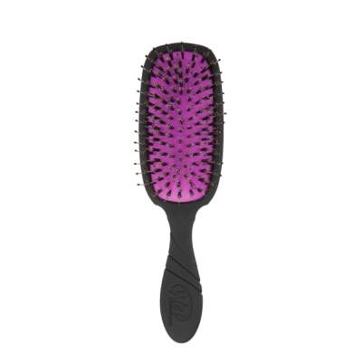 WETBRUSH Pro Shine Enhancer plaukų šepetys su šerno šereliais, juodas