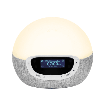 LUMIE Bodyclock Shine 300 šviesos žadintuvas su radiju, baltuoju triukšmu ir 15 garsų