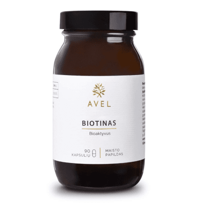 AVEL bioaktyvus biotinas, 90 kapsulių
