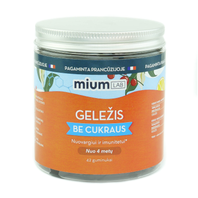 MIUM Lab Maisto papildas GELEŽIS. Be cukraus. Guminukai, N42