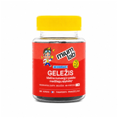 MIUM Lab Maisto papildai KIDS GELEŽIS. Be cukraus. Guminukai, N30