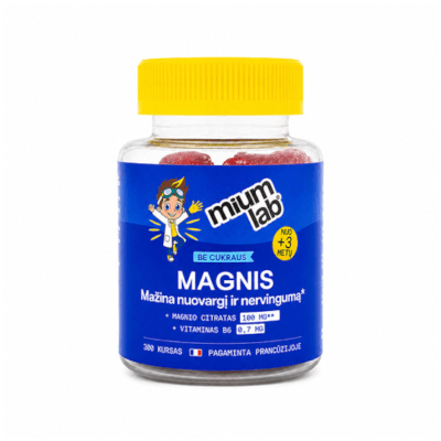 MIUM Lab Maisto papildai KIDS MAGNIS. Be cukraus. Guminukai, N30