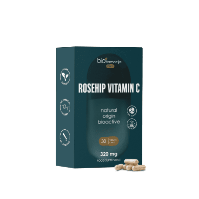 BIOFARMACIJA Rosehip Vitamin C 320 mg kapsulės, N30