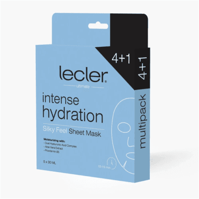 LECLER Intense Hydration intensyviai drėkinanti lakštinė veido kaukė, N5
