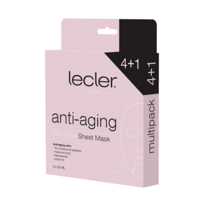 LECLER Anti-Aging stangrinanti lakštinė veido kaukė, N5