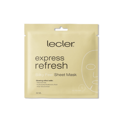 LECLER Express-Refresh lakštinė veido kaukė greitam glow efektui, N1