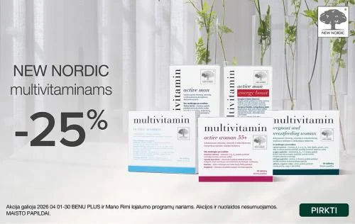 NEW NORDIC multivitaminams -25%